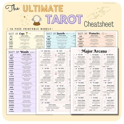 Reversed Tarot Cards Cheat Sheet Cards Info