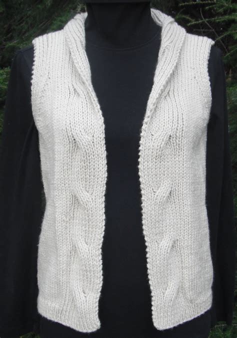 Reversible Cabled Vest Pattern Only Etsy