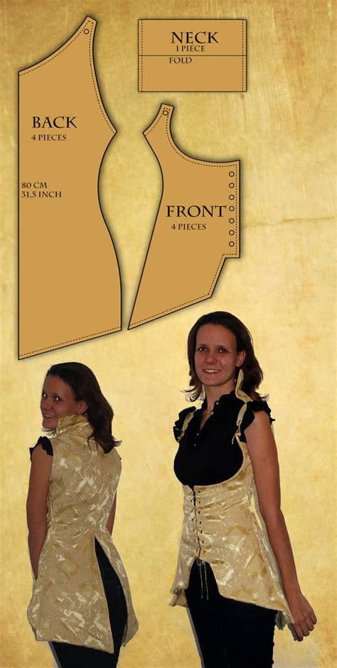 Reversible Corset Vest pattern and tutorial by Sindeon on DeviantArt