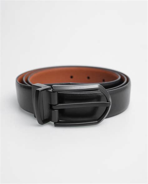 Reversible Leather Belt , Black Tan M Dickies