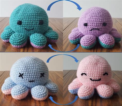 Reversible Octopus Crochet Pattern PDF in 2021 Octopus crochet