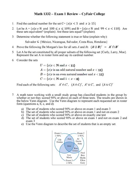 Review Test 1 Math 1332 - Houston Community College