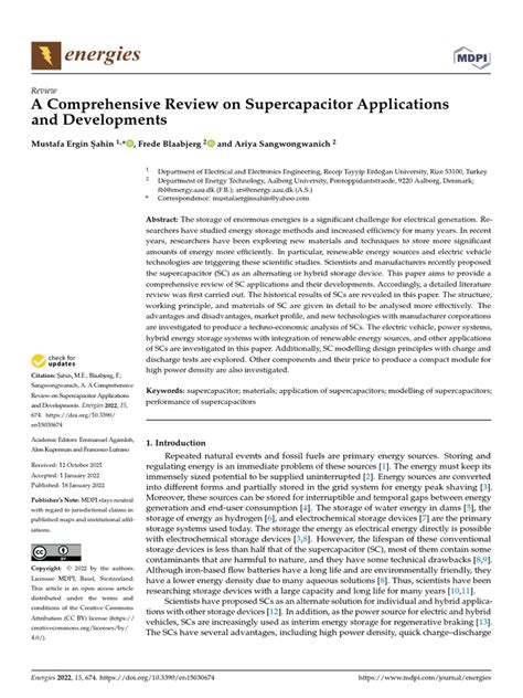 Review article on supercapacitor.  Offering incentives, like free or d...
