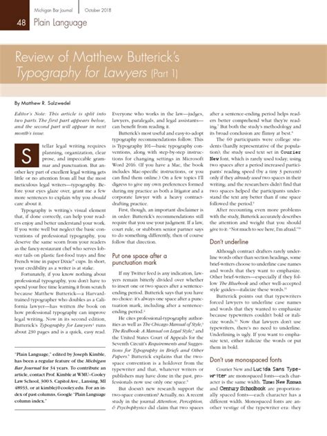 Review of Matthew Butterick’s Typography for Lawyers …