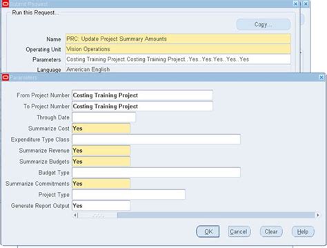 Reviewing Project, Task, and Resource Summary Amounts - Oracle