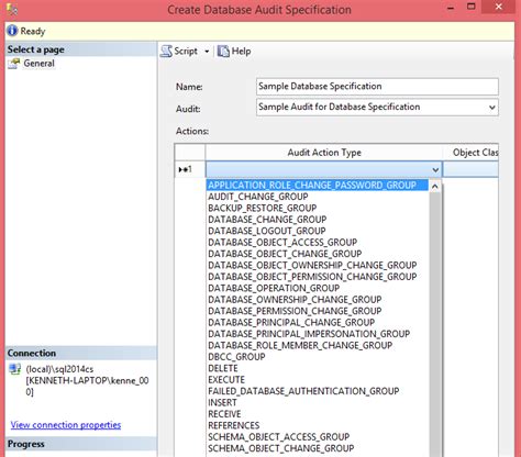 Reviewing the SQL Server Audit
