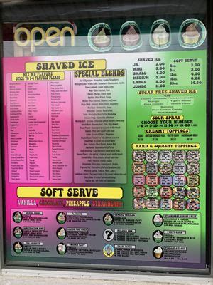 Reviews for Inks Shaved Ice, Broken Arrow, OK 74012 MenuPix …