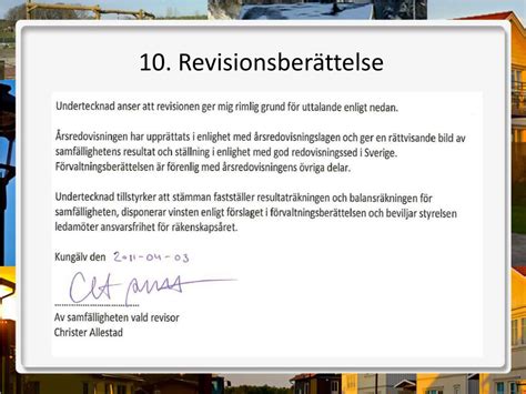 Revisionsberättelse ansvarsfrihet