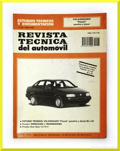 Revista técnica automóvil volkswagen passat de mars 1988 192 julio 1996. - Zf transmission repair manual s 5.
