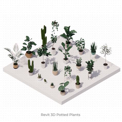 Revit potted plant. Download and search for landscaping.  Three planters with differe...
