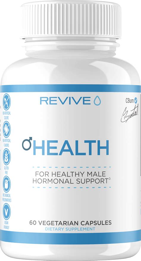 Revive men's health. Men’s health is a term under which falls hormonal balance, fertility and sexual health, prostate health, hair health and so on. Lifestyle and environmental factors can take a toll on any one of these aspects of male health over time. That is why We designed Revive’s Men’s Health supplement - to cover all these aspects for the average male. 