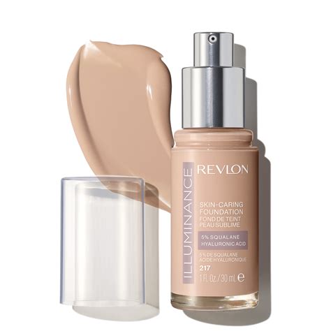 Revlon illuminance foundation. Illuminance™ Skin-Caring Foundation with 5% Squalane + Hyaluronic Acid deeply hydrates and moisturizes skin. Botanical antioxidants fight free radicals and protect skin from signs of aging. Step 1: Use the Skin Reviving Roller to cool, depuff, and revive skin as part of your daily routine. Step 2: Dispense the desired amount of Illuminance ... 