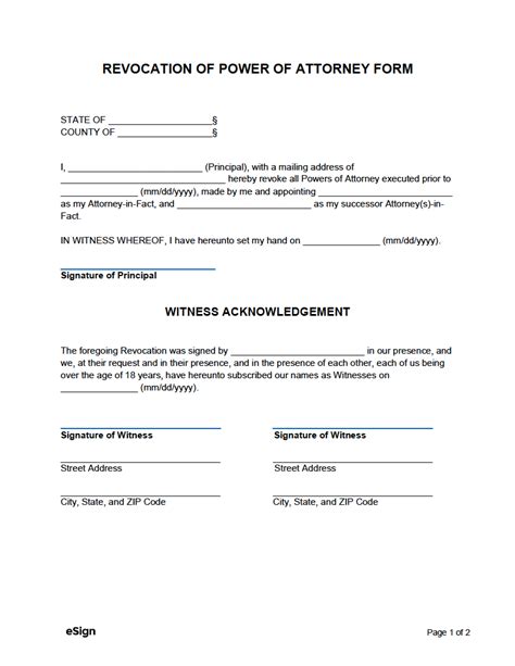 Revocation of Power of Attorney Form PDF & DOC LegalTemplates