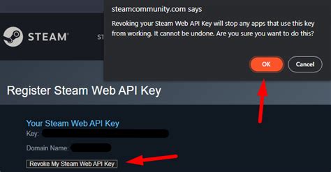 Revoking steam api key :: Help and Tips Steam Community.