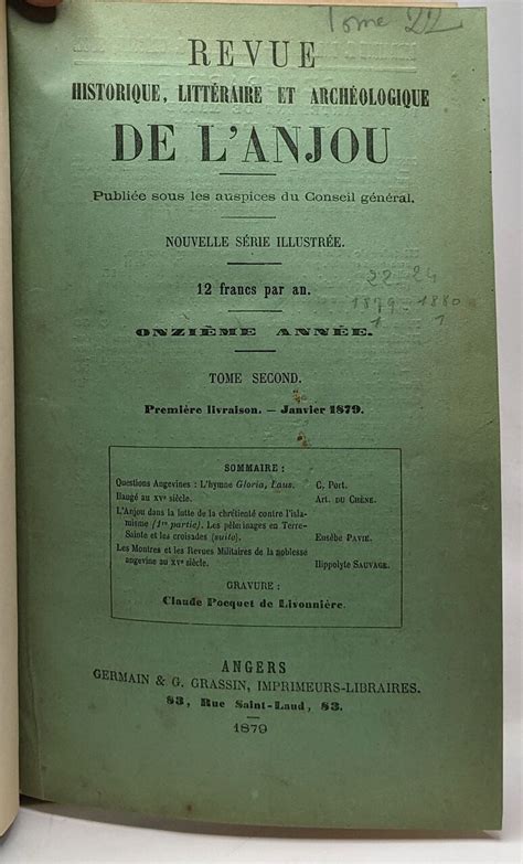 Revue historique, littéraire et archéologique de l'anjou. - Conveyancing law society of ireland manual.