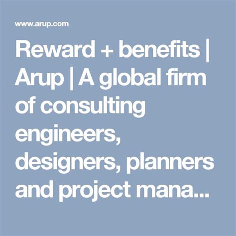 Rewards and benefits - Arup