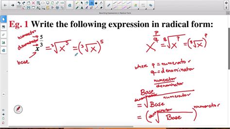 Rewriting Expressions in Radical Form YouTube