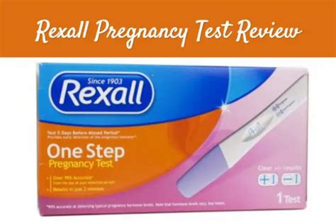 The Rexall One Step pregnancy test typic