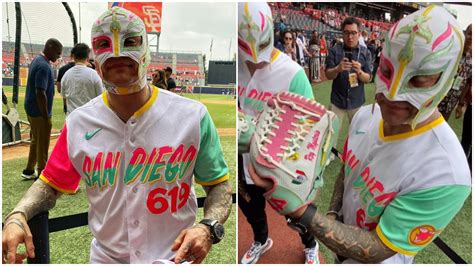 Lucha Underground Rey Mysterio throws first pitch at Padres game. Legendary lucha libre champion Rey Mysterio, a former WWE superstar, threw out the …. 