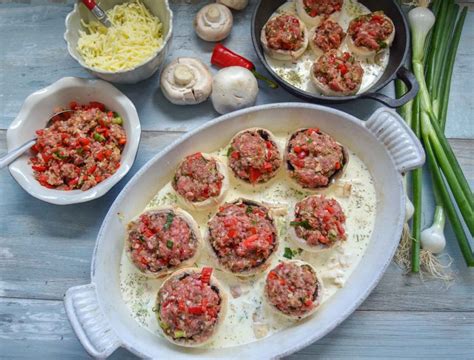 Rezept gefüllte champignons mit hackfleisch