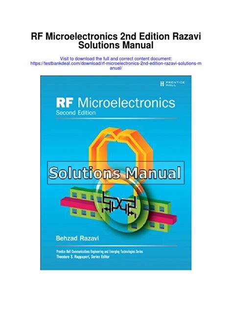 Rf Microelectronics Razavi Solution Manual Pdf Pdf Full PDF