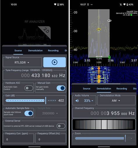 Rf analyzer apk.  It can be used to view a FFT plot and a waterfall plot of the frequency...
