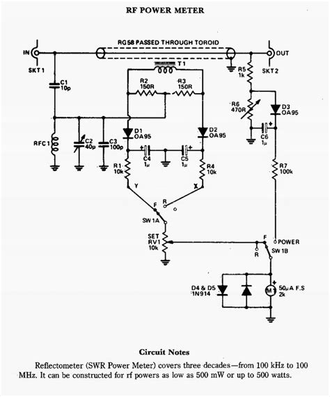 Rf power meter circuit.  Yet its internal Schottky circuit is capable of detecting...