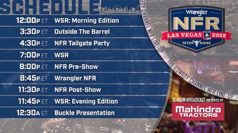 In 2023, The Cowboy Channel (TCC) and RFD-TV began airing the National Finals Rodeo live streams. Additionally, you can watch live or on-demand performances of the NFR via the PRCA on Cowboy Channel Plus app. If one is unable to watch 2023 NFR live via TV, streaming could be a viable option instead. The Cowboy Channel, RFD-TV, and PRCA on .... 