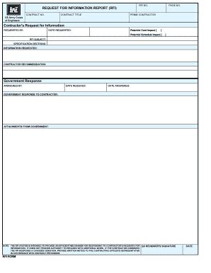 Rfi Template Pdf Fill Out And Sign Printable Pdf Template Signnow