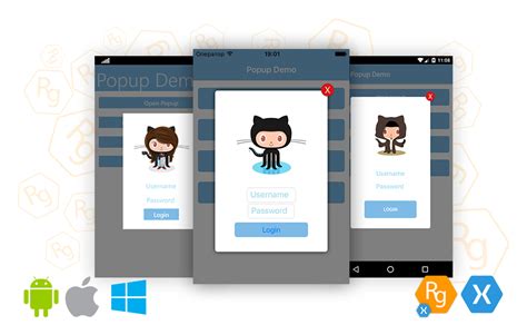 Rg plugins popup. Forms pages as a popup that can be shared across iOS, Android, UWP...
