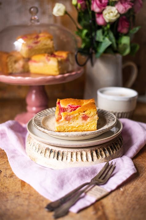 Rhabarber-pudding kuchen blech