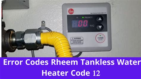 Rheem tankless code 12. Open unit, find sight glass. Run hot water and watch to make sure the flame comes on. If it does not, gas supply issue (most likely) if it does, flame rod If you’re competent : clean the flame rods with a dollar bill (American) or 100 grit sand paper. There’s carbon buildup up on the flame rods and igniter most likely. 