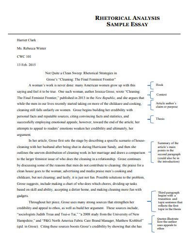 Rhetorical Criticism Example Paper