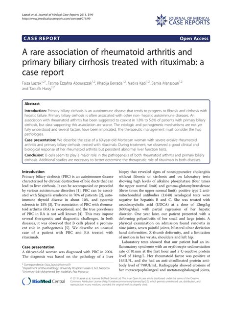 Rheumatoid arthritis and primary biliary cirrhosis: cause ... - PubMed