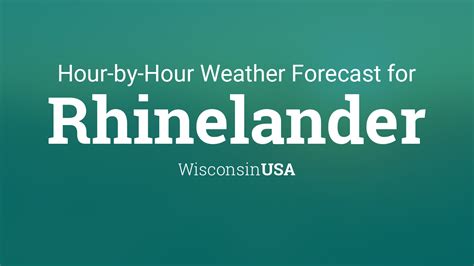Rhinelander Weather Forecasts. Weather Underground provides local & long-range weather forecasts, weatherreports, maps & tropical weather conditions for the Rhinelander area. ... Hourly Forecast .... 