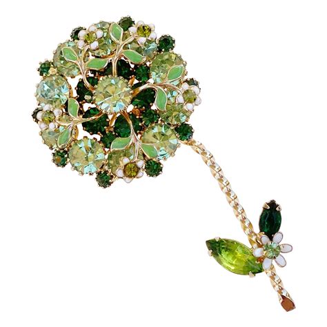 Rhinestone Brooch - 562 For Sale on 1stDibs