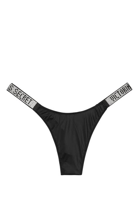 NWT $50 Victorias Secret Lux Crisscross Embroidered Thong Panty