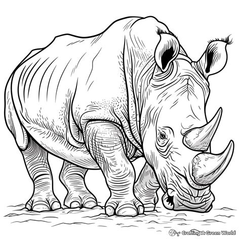 Rhino Coloring Pages
