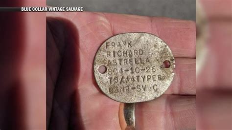 Rhode Island family to be reunited with relative’s World War II dog tags after salvage shop discovery