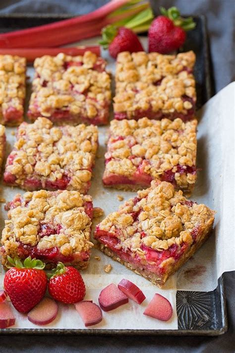 Rhubarb Strawberry Bars Easy