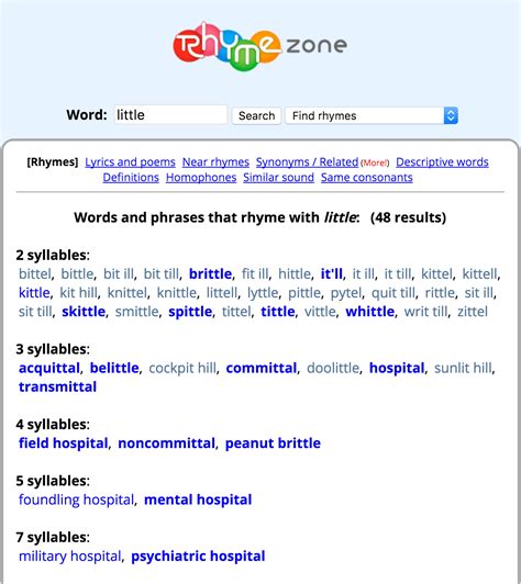 RhymeZone: flap rhymes