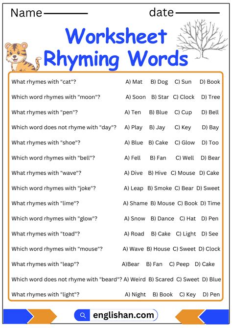Rhyming Questions And Answers