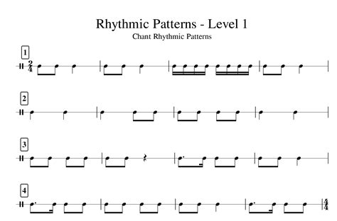 Rhythmic Patterns 14 Level 1 TuroLessons
