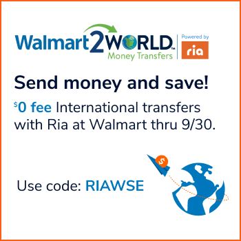 Ria money transfer walmart to walmart. Feb 7, 2024 · Walmart MoneyCenter hours of operation are 8 a.m. to 8 p.m. Monday through Saturday, and 10 a.m. to 6 p.m. Sunday. Walmart MoneyCenter services include check cashing, money transfers and other ... 