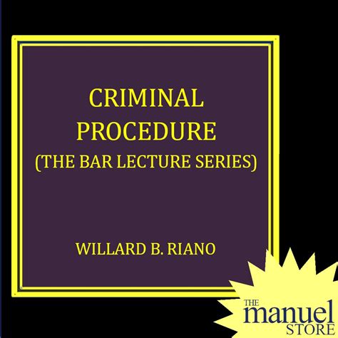 Riano Criminal Procedure
