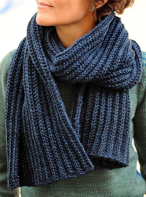 Ribbed Scarf Knitting Pattern Knitting Patterns