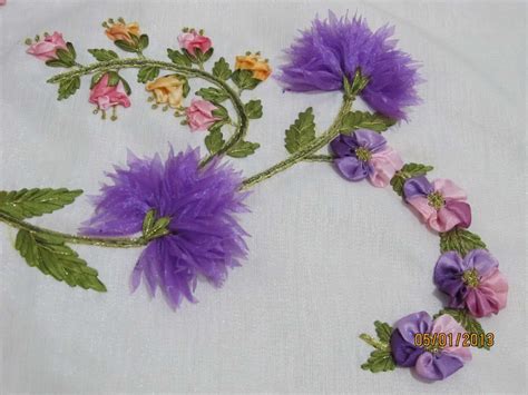 Ribbon Embroidery Flower - Etsy