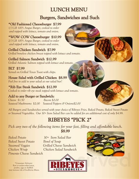 Ribeyes steakhouse tarboro nc. Restaurants in Tarboro, NC. Updated on: Apr 26, 2024. Latest reviews, photos and 👍🏾ratings for Ribeyes Steakhouse- Tarboro at 1404 Western Blvd in Tarboro - view the menu, … 