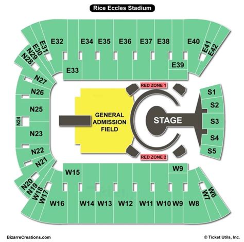 Rice Eccles Stadium Seating Chart A Visual Reference of Charts Chart