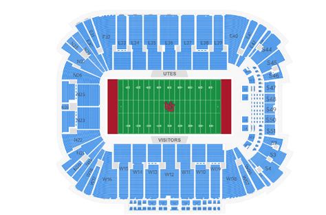 Meanwhile, the South Endzone has been completely re-constructed. A number of premium options like Loges, Suites and Ledge Seats are available just above field level. Above these are sections S43-S51 and S2-S5. Sections S47-S51 are chairback seats and are one of the best places to find shaded seats at Rice-Eccles Stadium.. 
